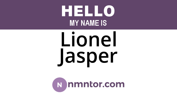 Lionel Jasper