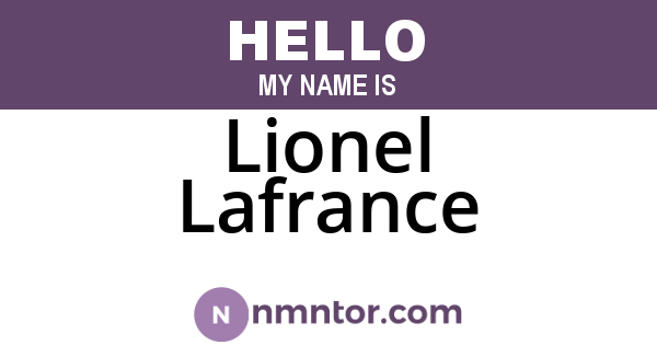 Lionel Lafrance