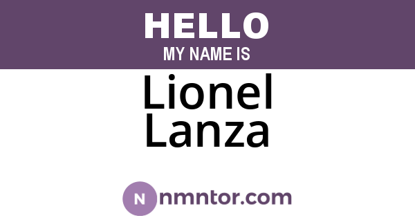 Lionel Lanza