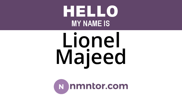 Lionel Majeed