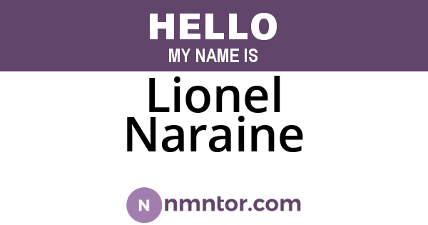 Lionel Naraine