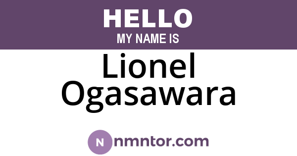 Lionel Ogasawara