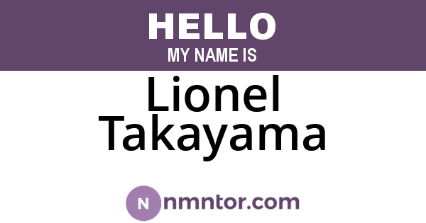 Lionel Takayama