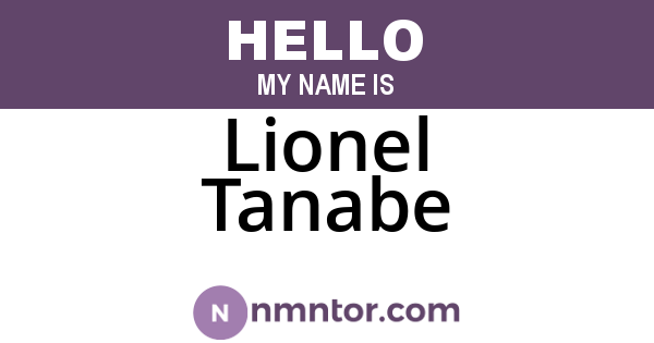 Lionel Tanabe