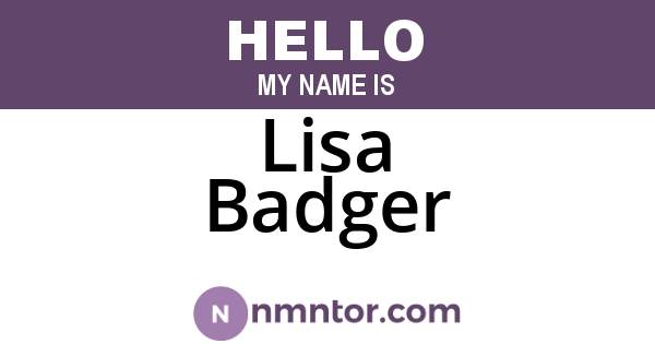 Lisa Badger