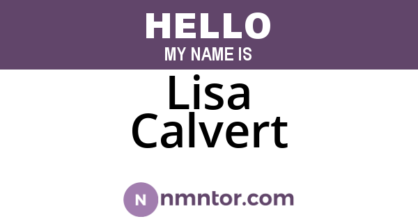 Lisa Calvert