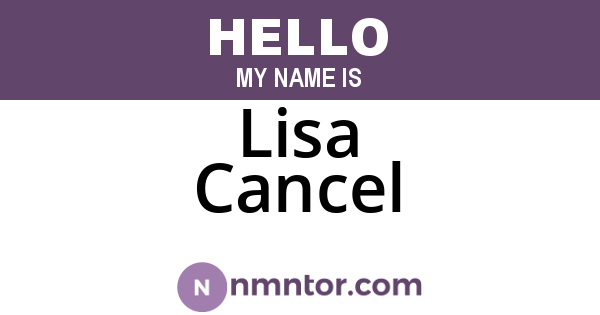 Lisa Cancel
