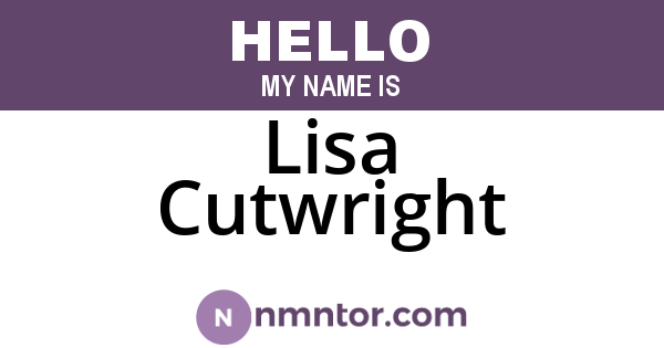 Lisa Cutwright
