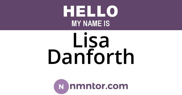 Lisa Danforth