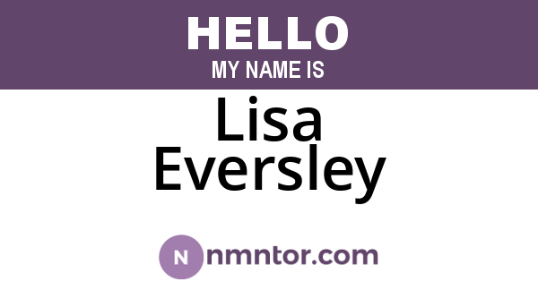 Lisa Eversley
