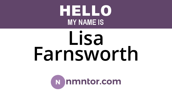 Lisa Farnsworth
