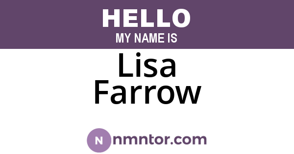 Lisa Farrow