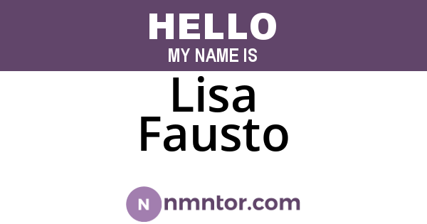 Lisa Fausto