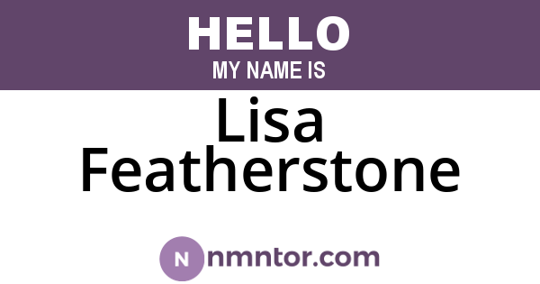Lisa Featherstone