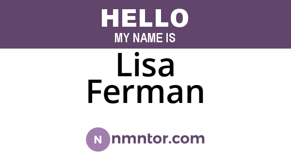 Lisa Ferman