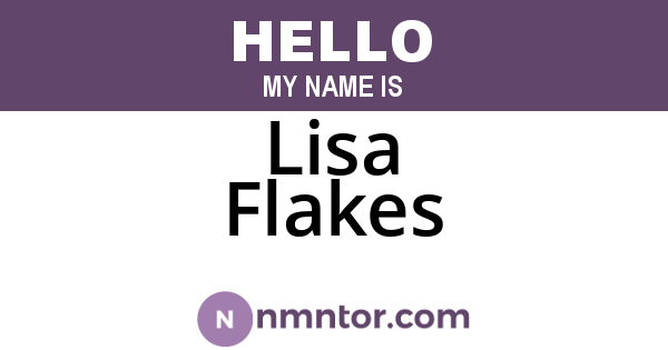 Lisa Flakes