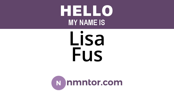 Lisa Fus