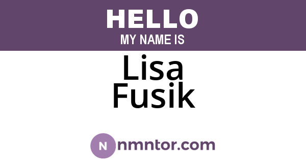 Lisa Fusik