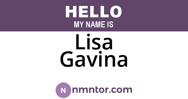 Lisa Gavina