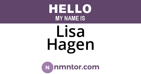 Lisa Hagen