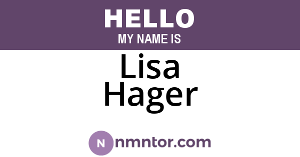 Lisa Hager