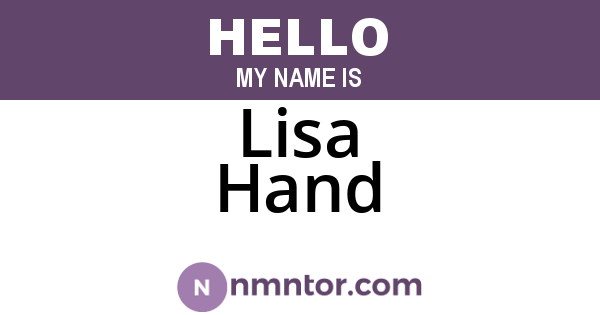 Lisa Hand