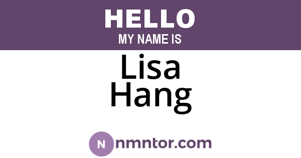 Lisa Hang