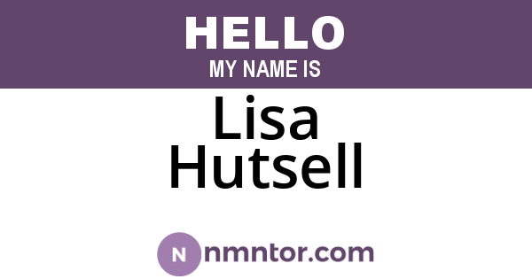 Lisa Hutsell