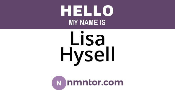 Lisa Hysell
