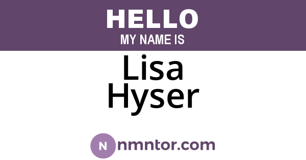 Lisa Hyser