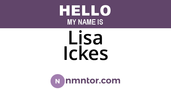 Lisa Ickes