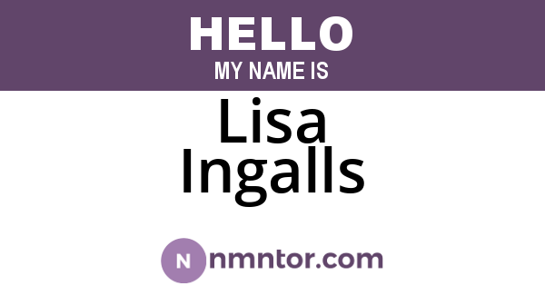 Lisa Ingalls