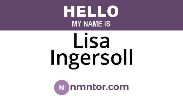 Lisa Ingersoll