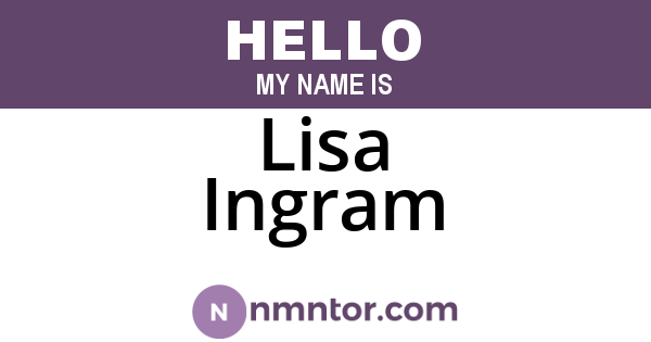 Lisa Ingram