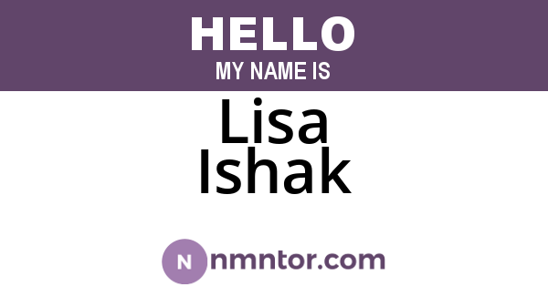 Lisa Ishak