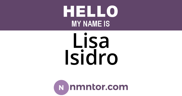 Lisa Isidro