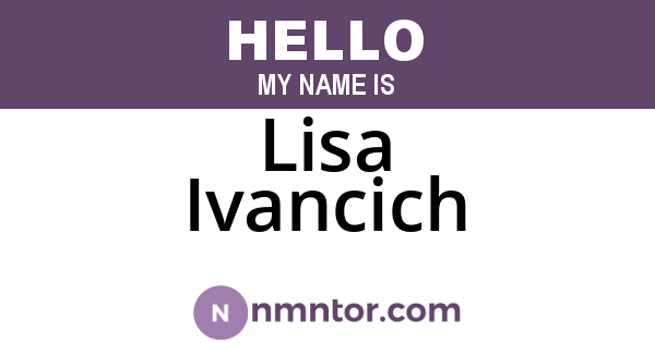 Lisa Ivancich