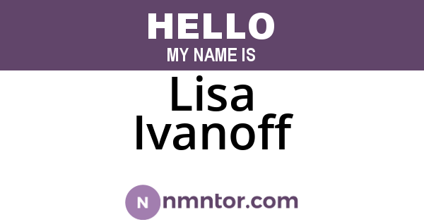 Lisa Ivanoff