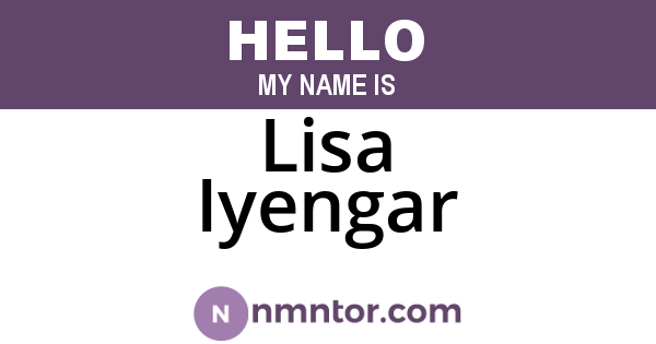 Lisa Iyengar