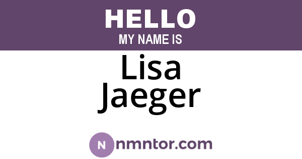 Lisa Jaeger