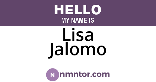 Lisa Jalomo