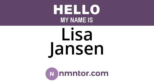 Lisa Jansen
