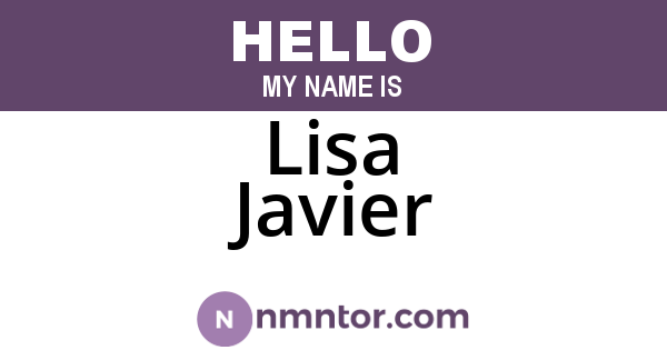 Lisa Javier