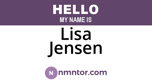 Lisa Jensen