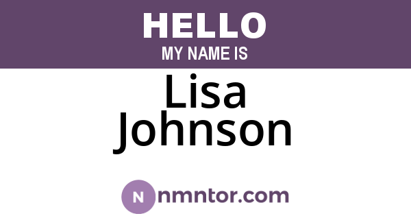 Lisa Johnson