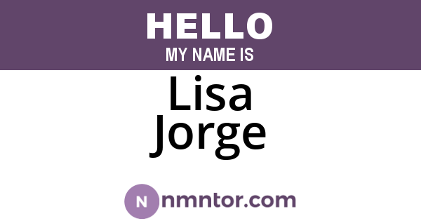 Lisa Jorge