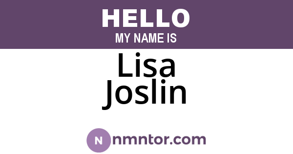 Lisa Joslin