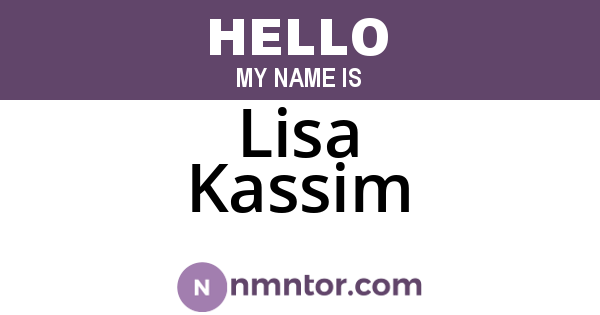 Lisa Kassim