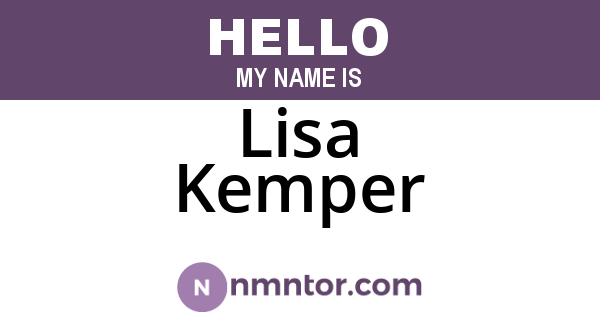 Lisa Kemper