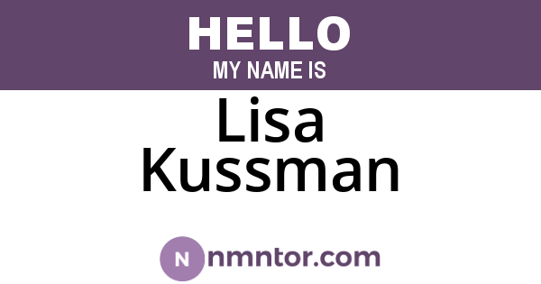 Lisa Kussman